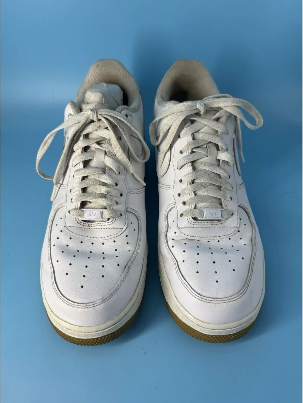 Nike Air Force 1 07 LV8 FB8971-100 White Reflective Swoosh Men Size 13 Gum Sole